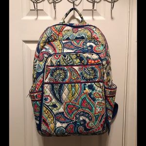 Vera Bradley Marina Paisley Laptop Backpack